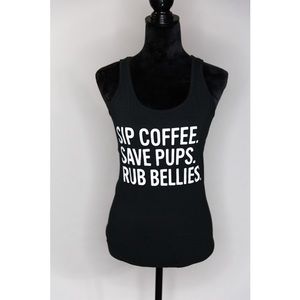 Sip coffee. Save pups. Rub bellies. Graphic tank